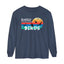 Easily Distracted by Birds Retro Sunset Long Sleeve Tee