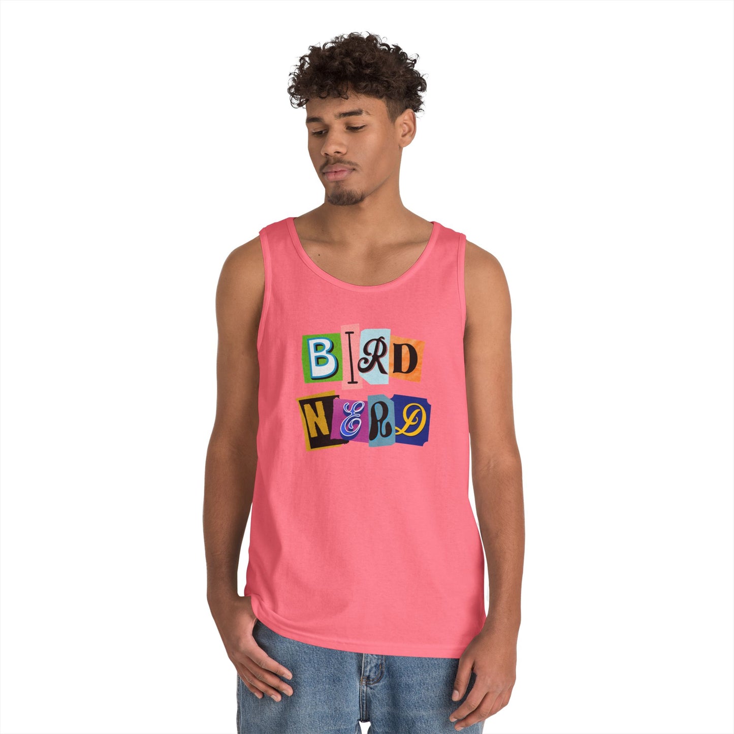 The Nerdy Birder Bird Nerd Tank Top, Gift for Bird Lovers, Unisex Summer Wear, Nature Lover's Apparel, Fun Casual Tank