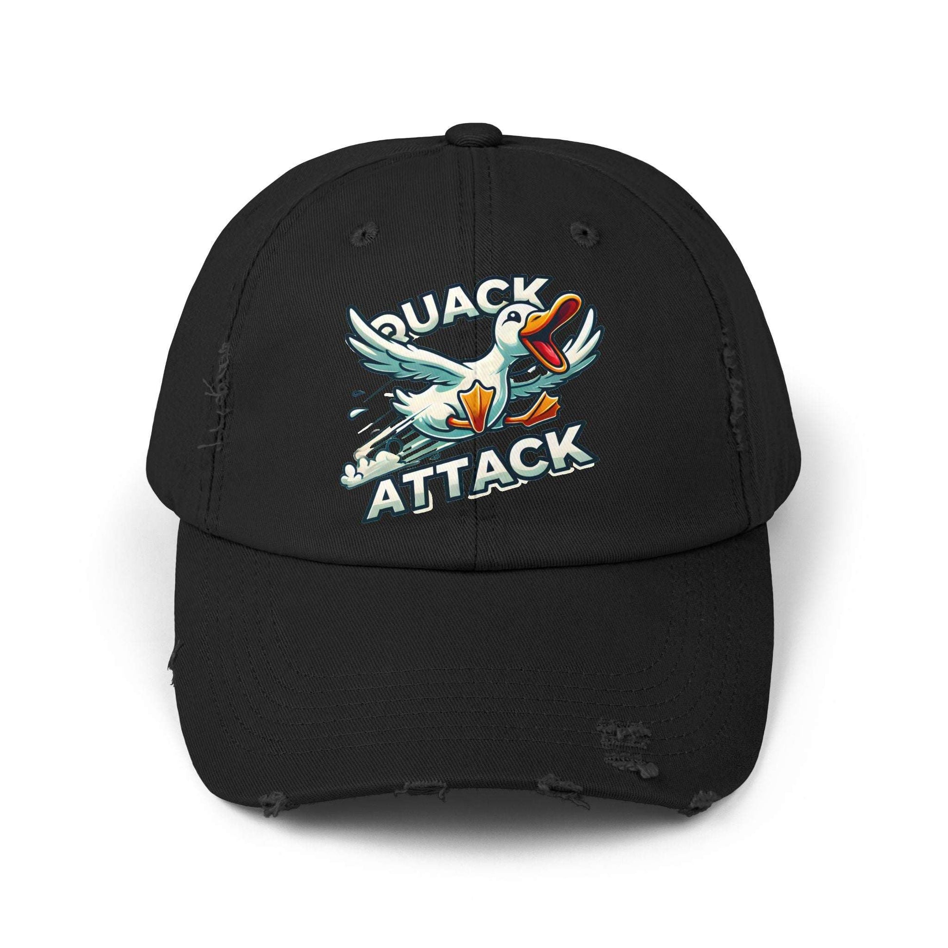 The Nerdy Birder Quack Attack Vintage Style Hat - Unisex Distressed Cap