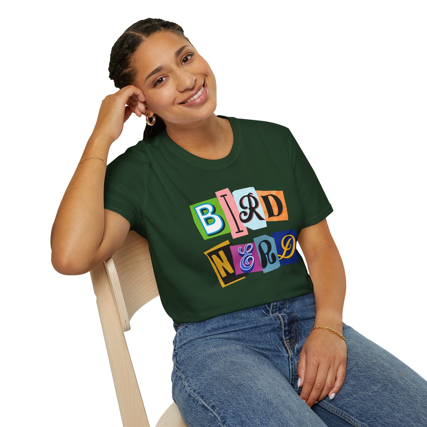 Bird Nerd Unisex Softstyle T-Shirt - Fun & Quirky Tee