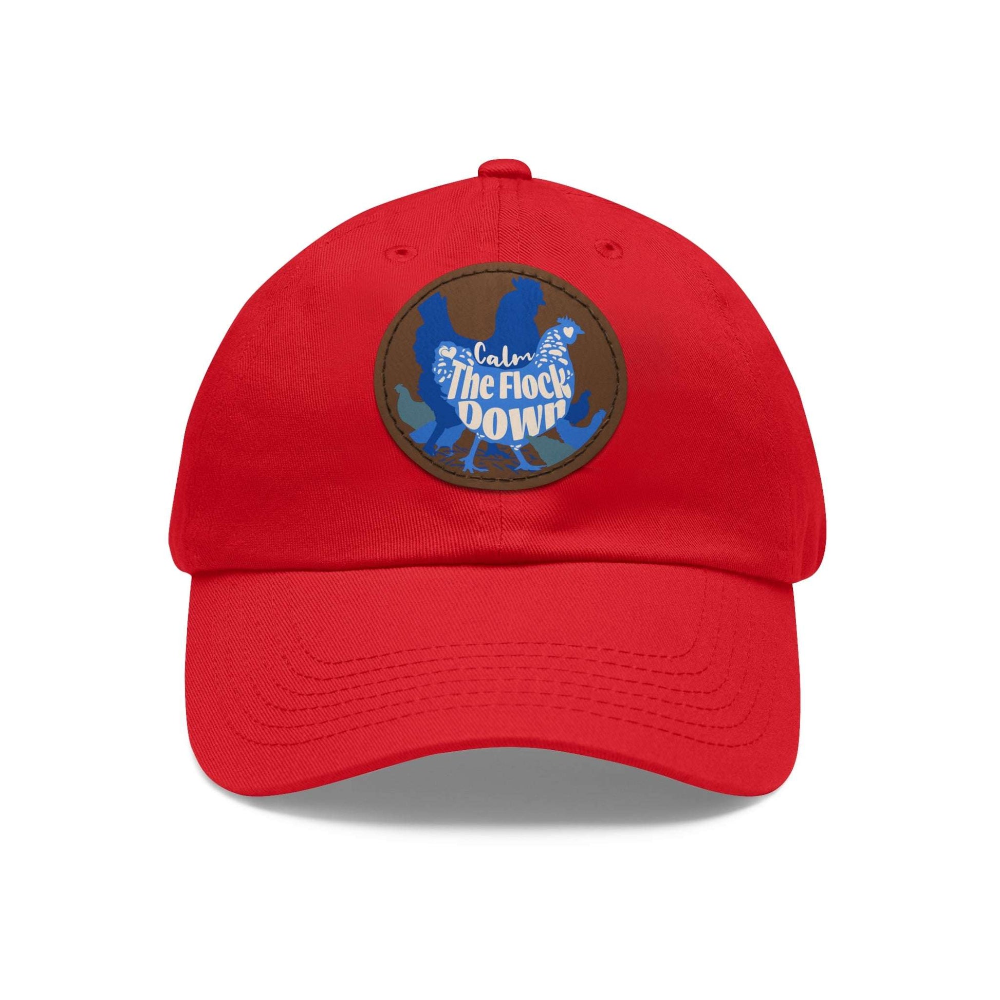 The Nerdy Birder - "Calm The Flock Down" Dad Hat, Leather Patch Cap, Perfect Gift for Dads, Nature Lovers, Casual Style Cap, Summer Accessories