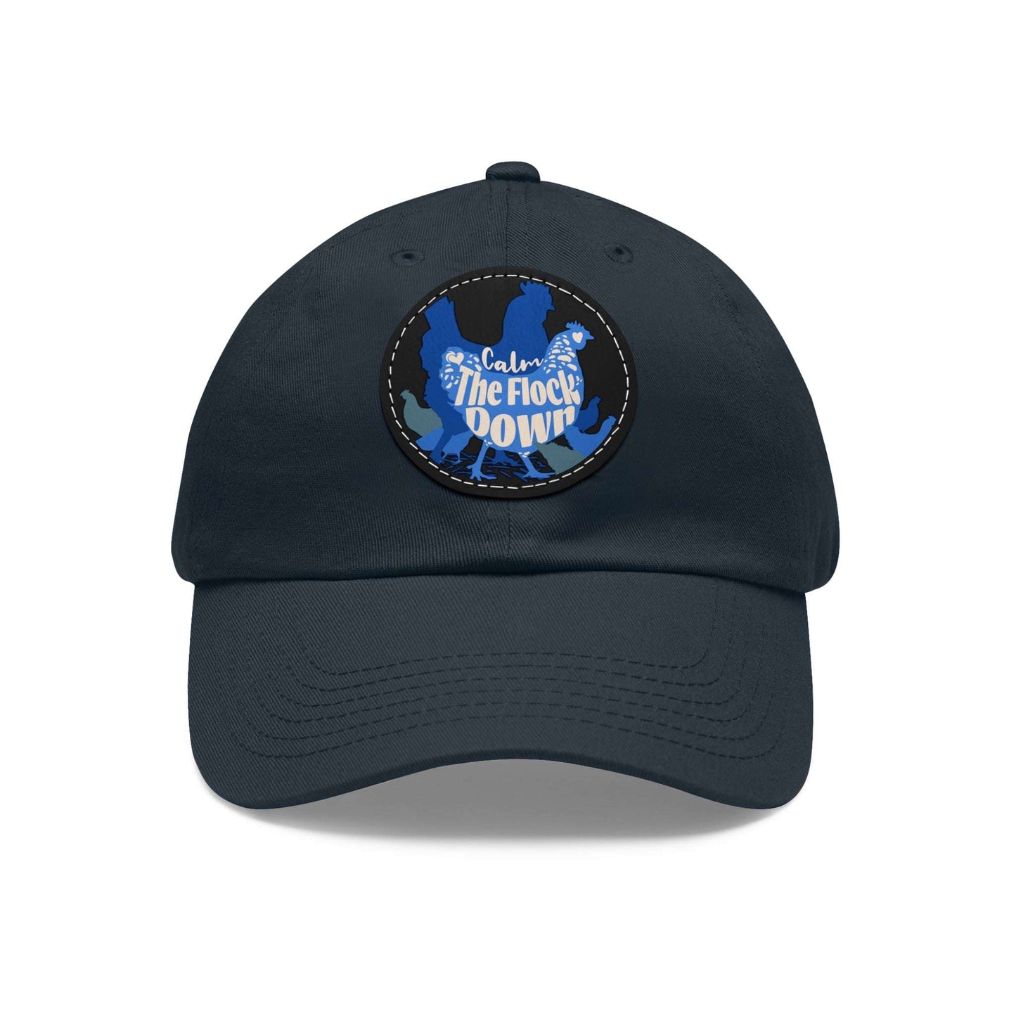 The Nerdy Birder - "Calm The Flock Down" Dad Hat, Leather Patch Cap, Perfect Gift for Dads, Nature Lovers, Casual Style Cap, Summer Accessories