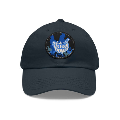 The Nerdy Birder - "Calm The Flock Down" Dad Hat, Leather Patch Cap, Perfect Gift for Dads, Nature Lovers, Casual Style Cap, Summer Accessories
