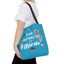 Easily Distracted by Birds Tote Bag in Teal - Fun and Quirky Bird Design for Bird Lovers
