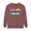Easily Distracted by Birds Retro Sunset Long Sleeve Tee