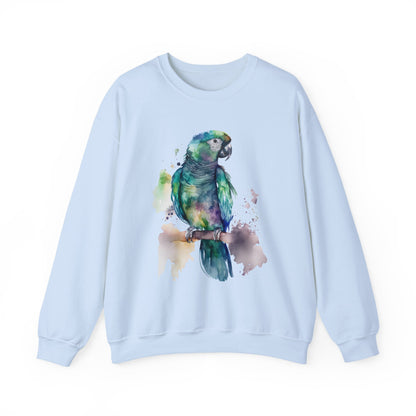 Colorful Parrot Art Unisex Crewneck Sweatshirt - Nature Lover Gift