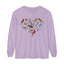 Bird Heart Unisex Garment-dyed Long Sleeve T-Shirt