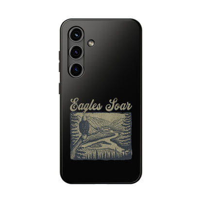 The Nerdy Birder - Eagles Soar Tough Phone Case, Nature Lover Gift, Hiking Accessory, Wildlife Enthusiast, Adventure Protection Case