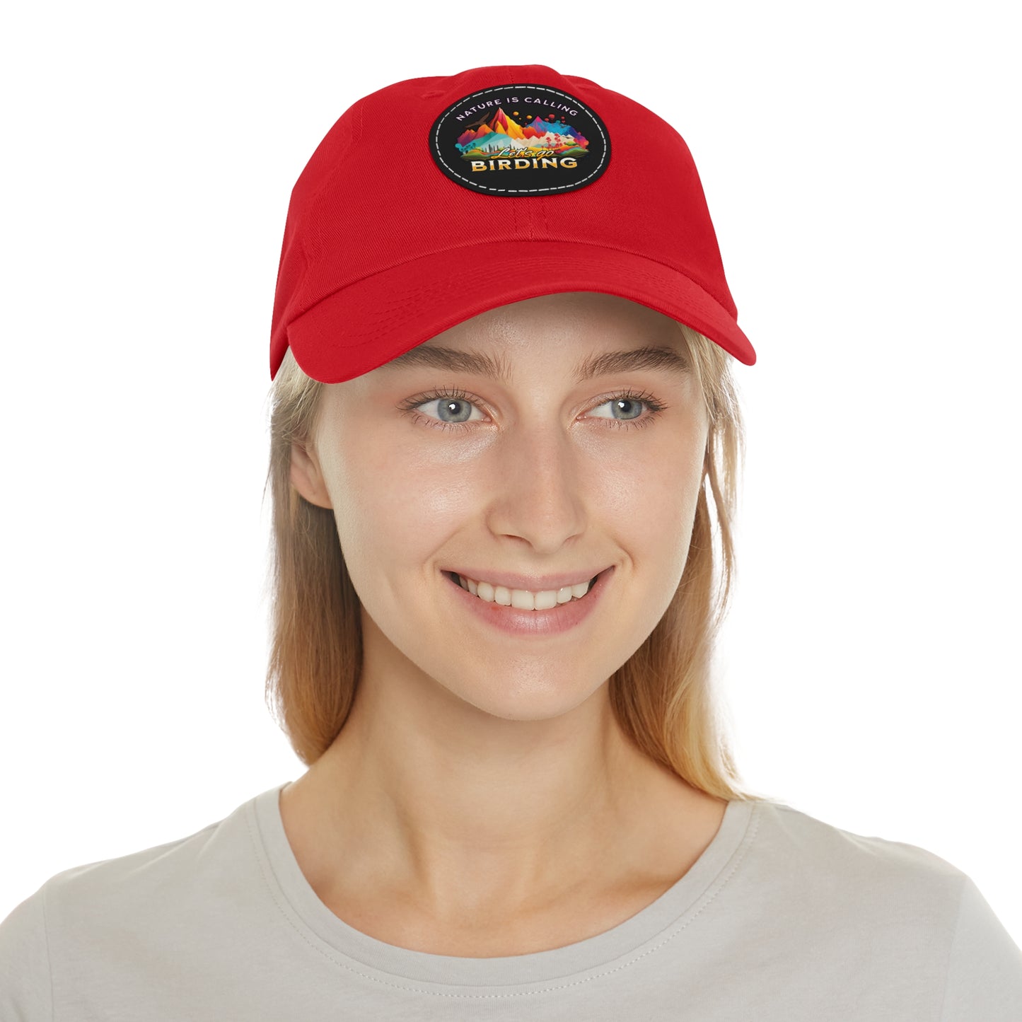 The Nerdy Birder - "Let's Go Birding"  Dad Hat, Leather Patch Cap, Perfect Gift for Dads, Nature Lovers, Casual Style Cap, Summer Accessories