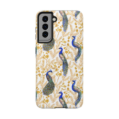 Elegant Peacock Tough Phone Case - Stylish Protection for Nature Lovers