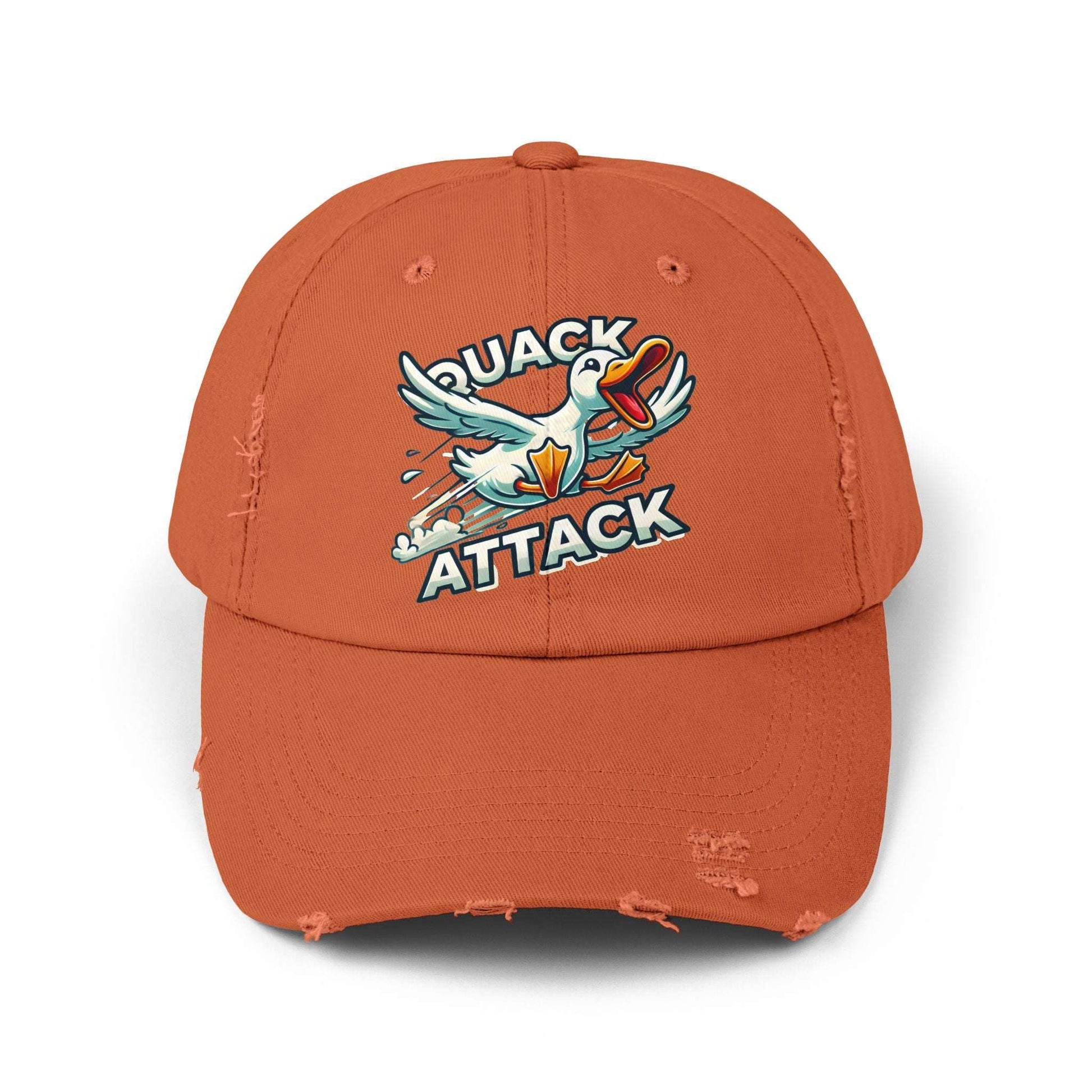 The Nerdy Birder Quack Attack Vintage Style Hat - Unisex Distressed Cap