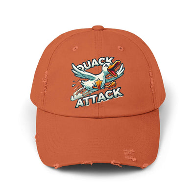 The Nerdy Birder Quack Attack Vintage Style Hat - Unisex Distressed Cap