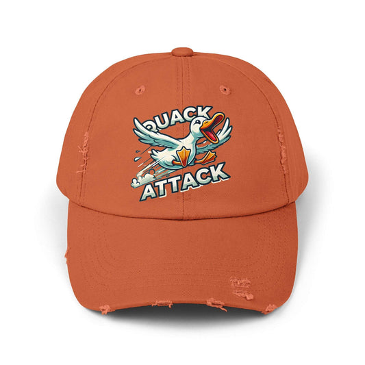 The Nerdy Birder Quack Attack Vintage Style Hat - Unisex Distressed Cap