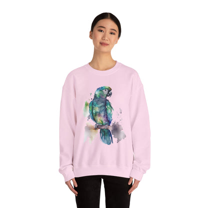 Colorful Parrot Art Unisex Crewneck Sweatshirt - Nature Lover Gift