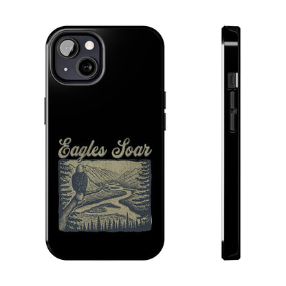 The Nerdy Birder - Eagles Soar Tough Phone Case, Nature Lover Gift, Hiking Accessory, Wildlife Enthusiast, Adventure Protection Case