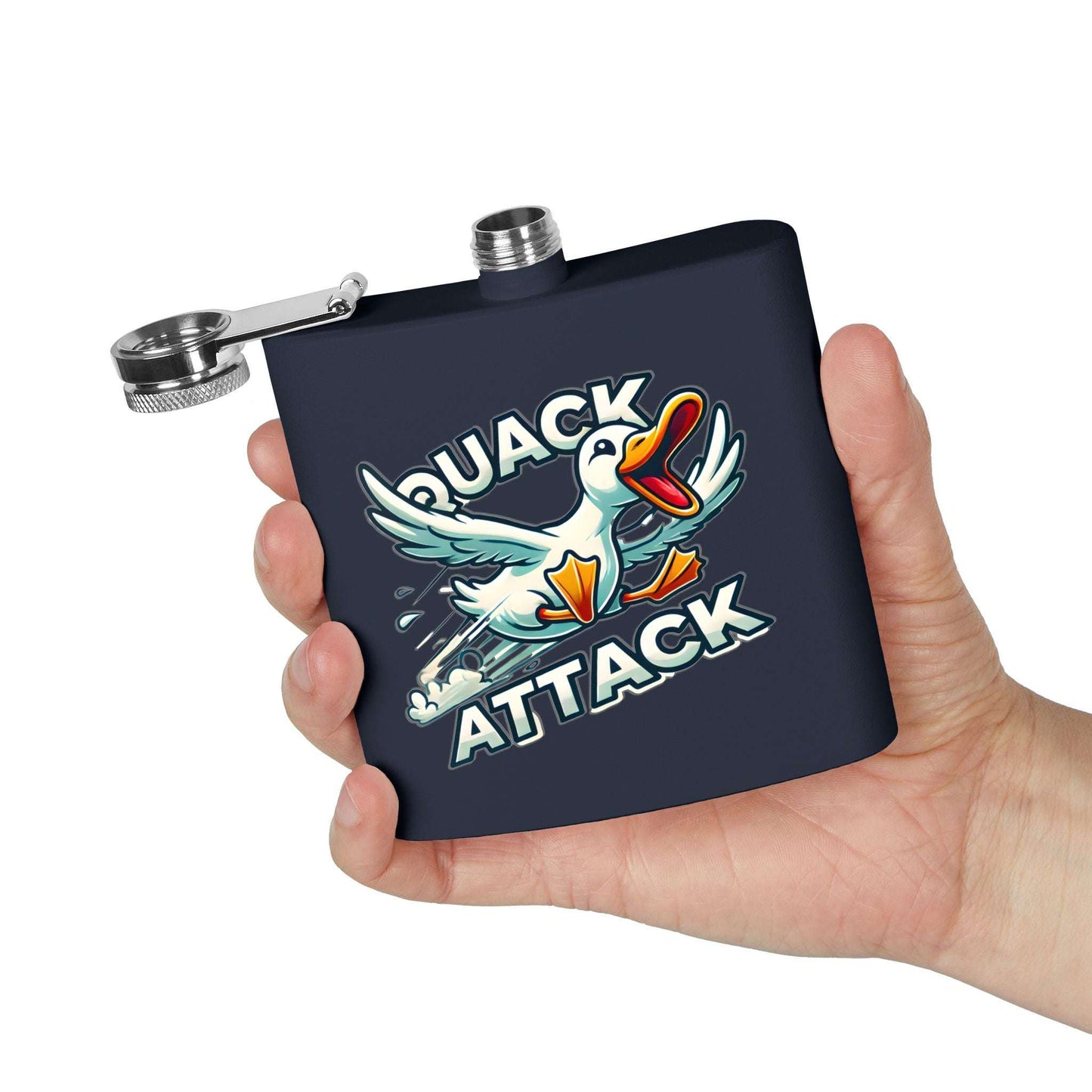 Quack Attack Stainless Steel Flask - 6oz