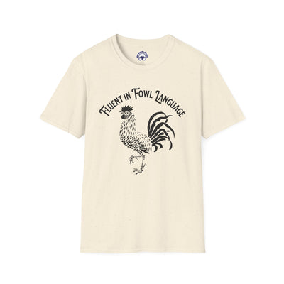 Fluent in Fowl Language Unisex Softstyle T-Shirt - Retro Vibe Tee for Casual Wear