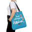 Easily Distracted by Birds Tote Bag in Teal - Fun and Quirky Bird Design for Bird Lovers