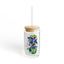 The Nerdy Birder Hummingbirds 16oz Sipper Glass With Bamboo Lid