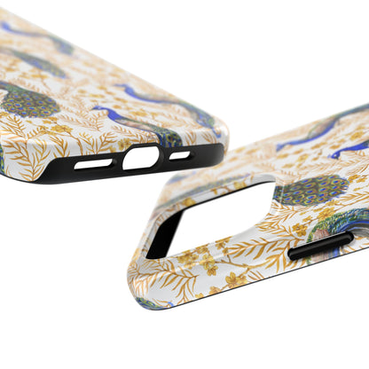 Elegant Peacock Tough Phone Case - Stylish Protection for Nature Lovers