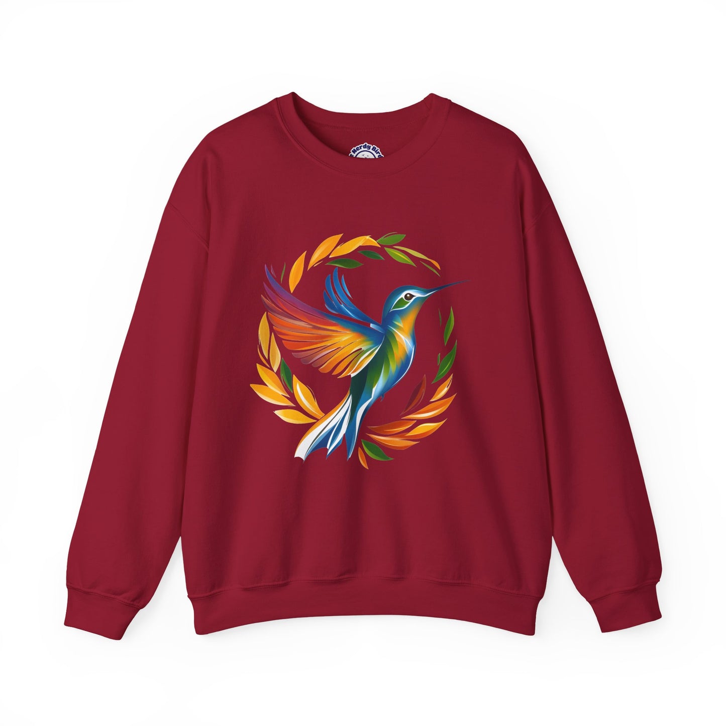 Hummingbird Rainbow Graphic Unisex Crewneck Sweatshirt