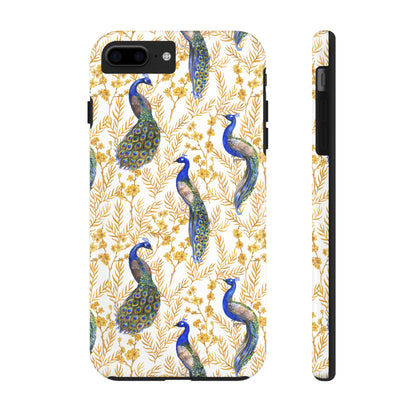 Elegant Peacock Tough Phone Case - Stylish Protection for Nature Lovers