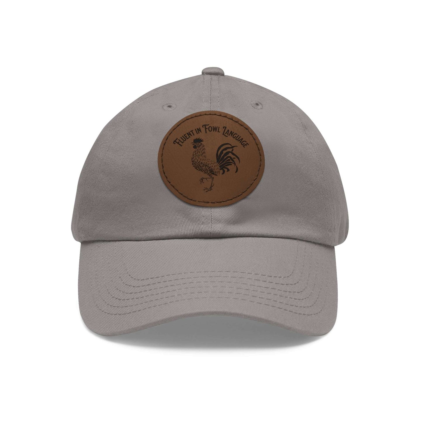 The Nerdy Birder - "Fluent in Fowl Language"  Dad Hat, Leather Patch Cap, Perfect Gift for Dads, Nature Lovers, Casual Style Cap, Summer Accessories