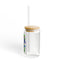 The Nerdy Birder Hummingbirds 16oz Sipper Glass With Bamboo Lid