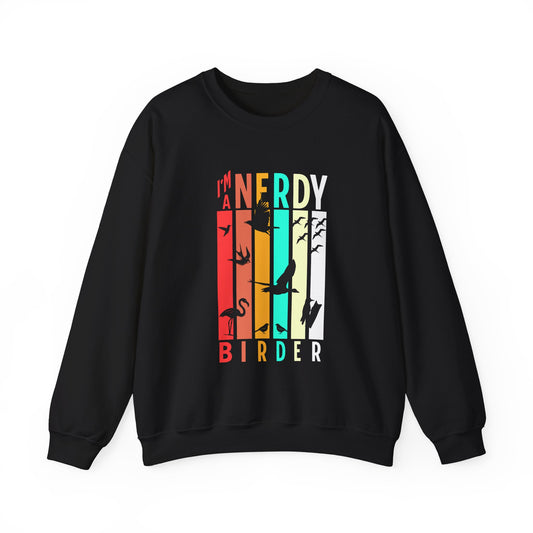 I'm A Nerdy Birder Unisex Heavy Blend Crewneck