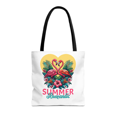 Romantic Summer Tote Bag with Flamingos