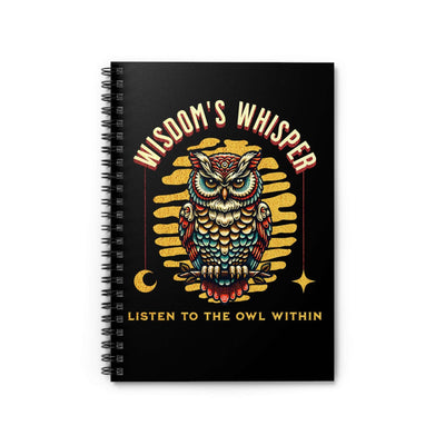 Wisdom's Whisper Spiral Notebook - Owl Design for Creative Minds