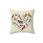 Bird Heart Square Pillow Decorative Home Accents