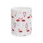 Holiday Flamingo Ceramic Mug – Fun 11oz & 15oz Coffee Cup with Candy Canes Design