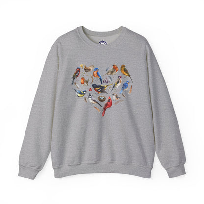 Bird Heart Graphic Unisex Crewneck Sweatshirt