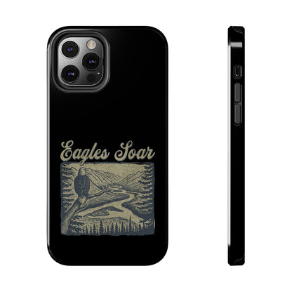The Nerdy Birder - Eagles Soar Tough Phone Case, Nature Lover Gift, Hiking Accessory, Wildlife Enthusiast, Adventure Protection Case