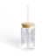 The Nerdy Birder Calm The Flock Down 16oz Sipper Glass With Bamboo Lid