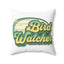 Bird Watcher Spun Polyester Square Pillow - Cozy Home Decor for Nature Lovers
