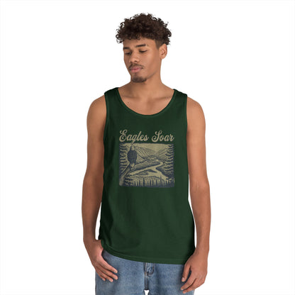 Eagles Soar Unisex Heavy Cotton Tank Top – Outdoor Adventure Wear