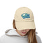 The Nerdy Birder Bird Watcher Teal Vintage Style Hat - Unisex Distressed Cap