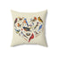 Bird Heart Square Pillow Decorative Home Accents