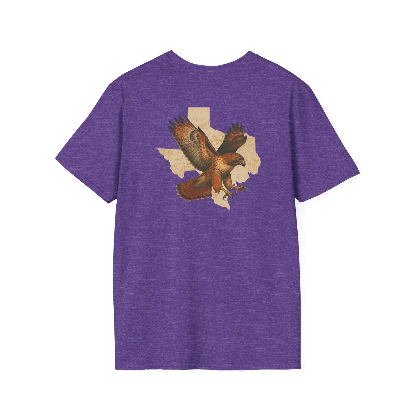 Texas Red-Tailed Hawk on the back of the T-Shirt