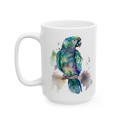 Colorful Parrot Ceramic Mug