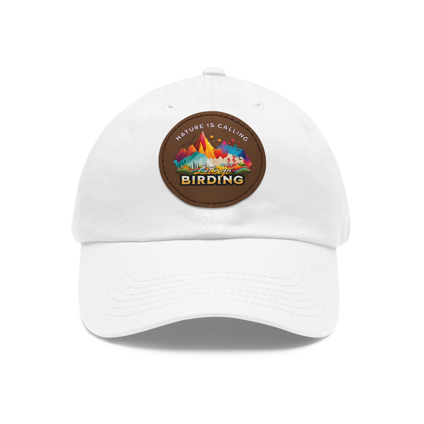 The Nerdy Birder - "Let's Go Birding"  Dad Hat, Leather Patch Cap, Perfect Gift for Dads, Nature Lovers, Casual Style Cap, Summer Accessories