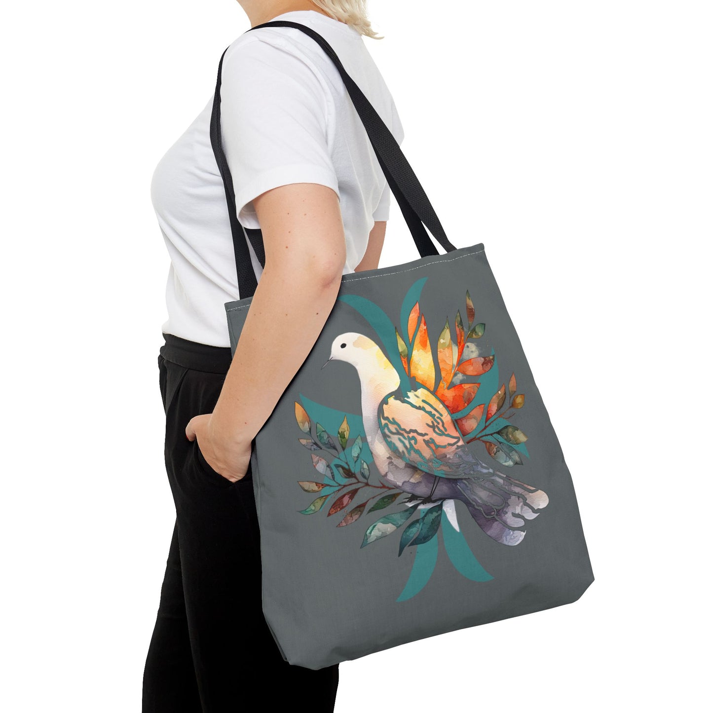 Peaceful Dove Tote Bag in Grey