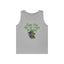 St. Patrick's Day Owl Lover's Unisex Heavy Cotton Tank Top - Fun and Playful 'Kiss Me I'm Irish for Today' Design