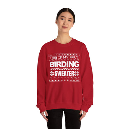 Ugly Birding Sweater - Unisex Heavy Blend Crewneck for Bird Lovers
