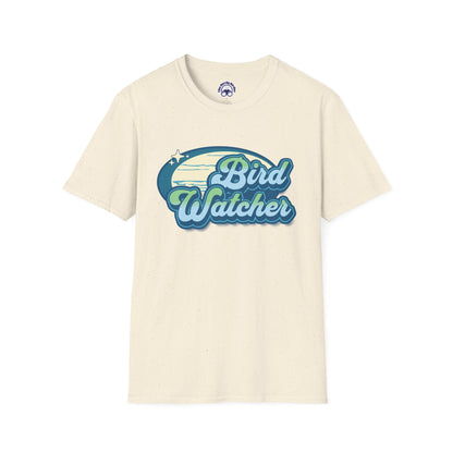 Bird Watcher Teal Unisex Softstyle T-Shirt - Retro Vibe Tee for Casual Wear