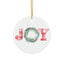 Joyful Holiday Ceramic Ornaments - 4 Festive Shapes