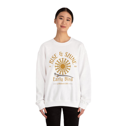 Rise & Shine Early Bird Crewneck Sweatshirt - Perfect for Bird Lovers