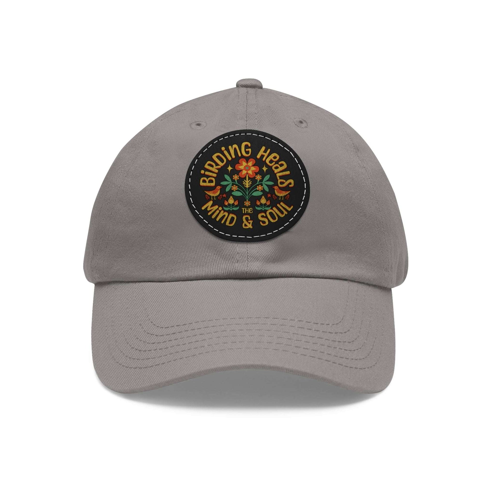 The Nerdy Birder - "Birding Heals the Mind and Soul" Dad Hat, Leather Patch Cap, Perfect Gift for Dads, Nature Lovers, Casual Style Cap, Summer Accessories